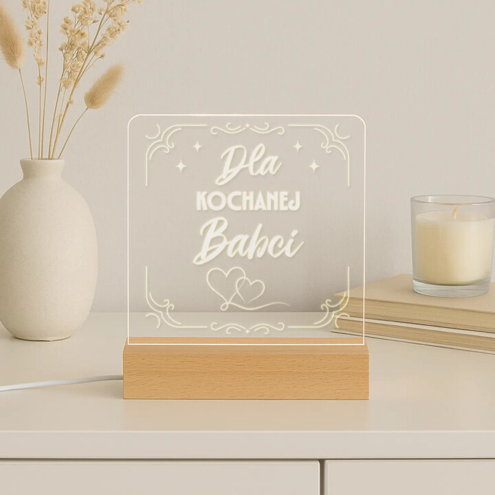 Dla kochanej babci - Lampka led z grawerem