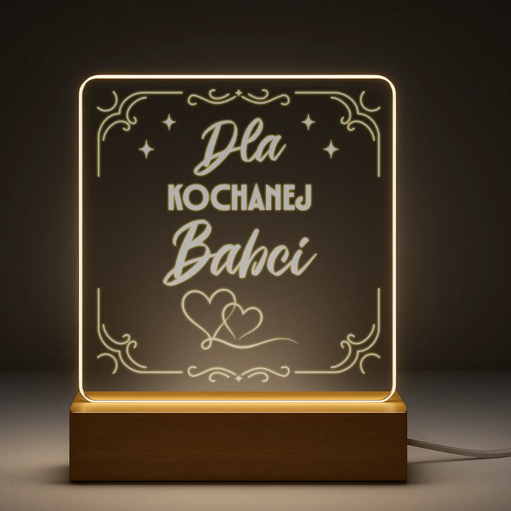 Dla kochanej babci - Lampka led z grawerem