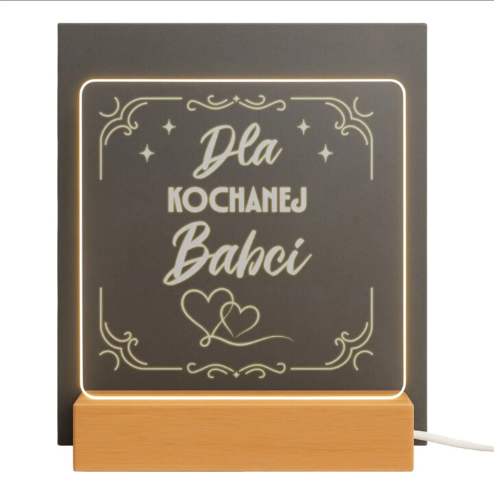 Dla kochanej babci - Lampka led z grawerem