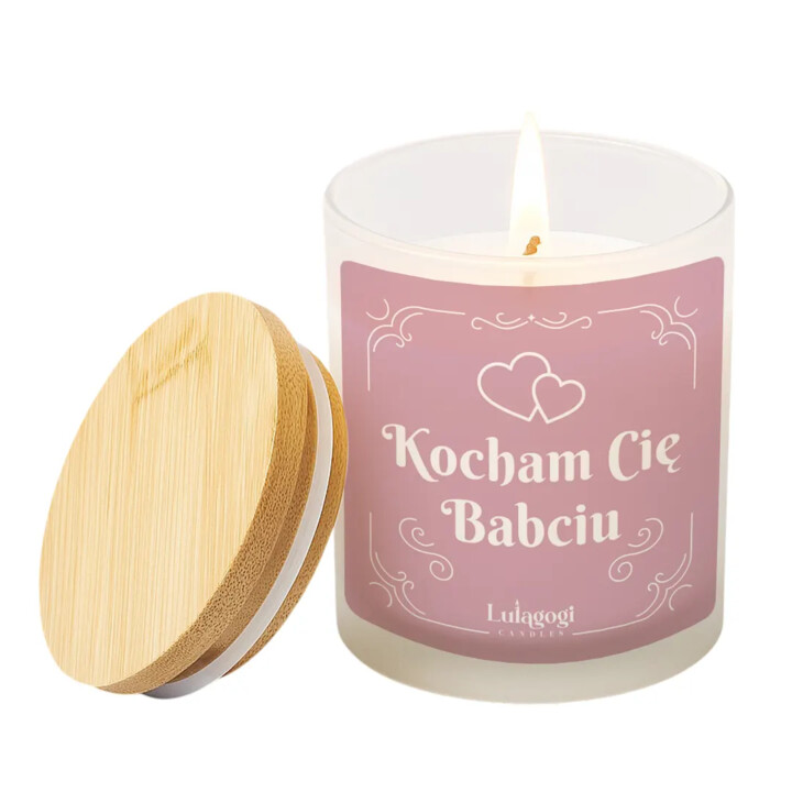 Kocham Cię Babciu - świeczka zapachowa na prezent dla babci