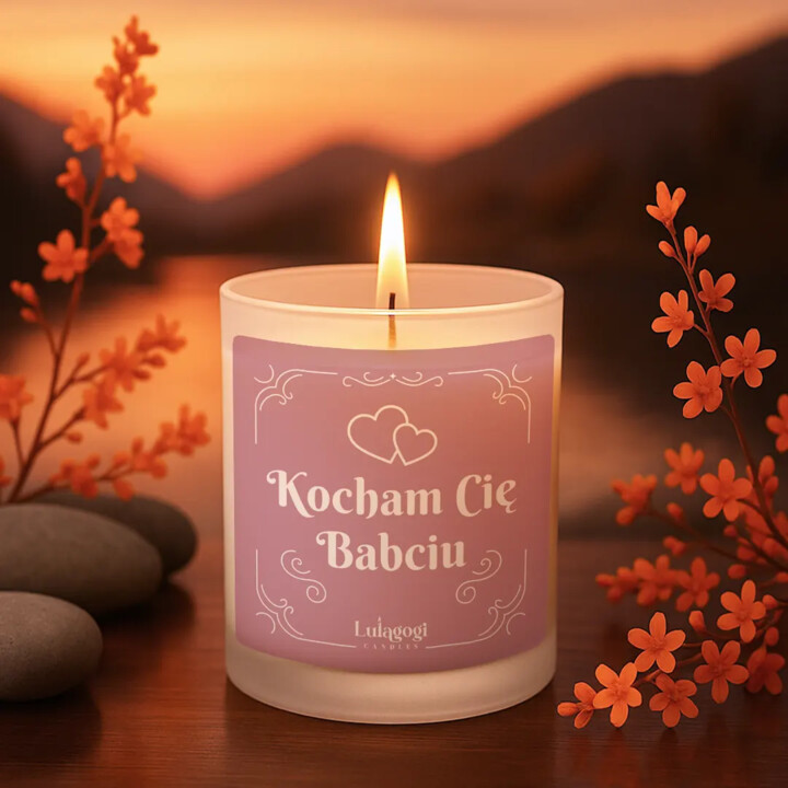 Kocham Cię Babciu - świeczka zapachowa na prezent dla babci