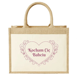 Kocham Cię Babciu - Torba z juty na prezent