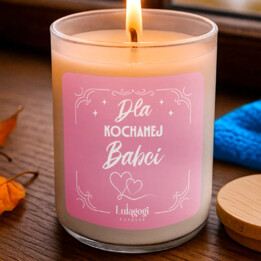 Dla kochanej babci - świeczka zapachowa na prezent dla babci