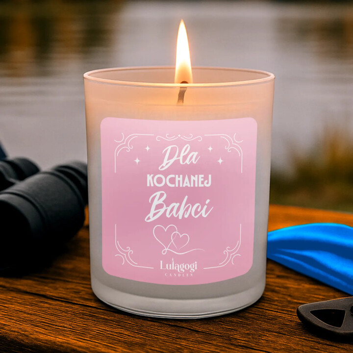 Dla kochanej babci - świeczka zapachowa na prezent dla babci