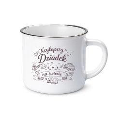 Najlepszy dziadek na świecie - kubek emaliowany na prezent