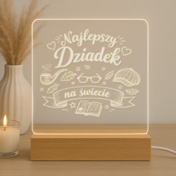 Najlepszy dziadek na świecie - lampka led z grawerem
