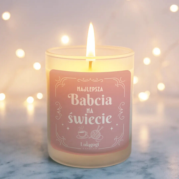 Najlepsza babcia na świecie - świeczka zapachowa na prezent dla babci
