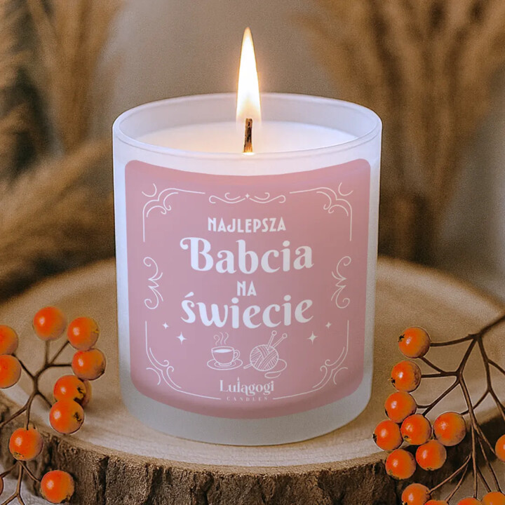 Najlepsza babcia na świecie - świeczka zapachowa na prezent dla babci