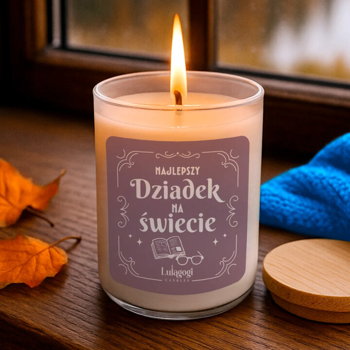 Najlepszy dziadek na świecie - świeczka zapachowa na prezent dla dziadka