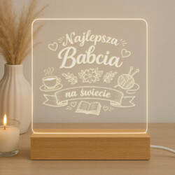 Najlepsza babcia na świecie - lampka led z grawerem