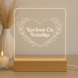 Kocham Cię Dziadku - lampka led z grawerem