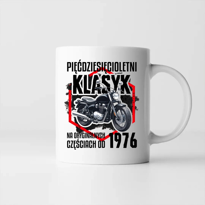 Pięćdziesięcioletni klasyk - na oryginalnych częściach od 1976 - kubek na prezent