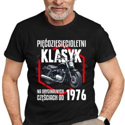 Pięćdziesięcioletni klasyk - na oryginalnych częściach od 1976 - męska koszulka na prezent