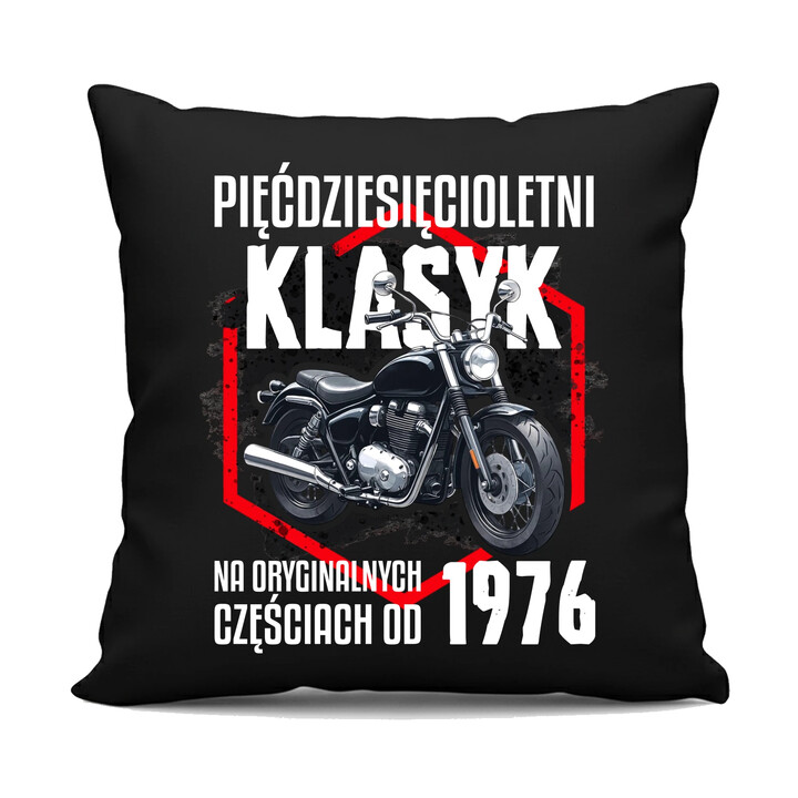 Pięćdziesięcioletni klasyk - na oryginalnych częściach od 1976 - czarna poduszka na prezent