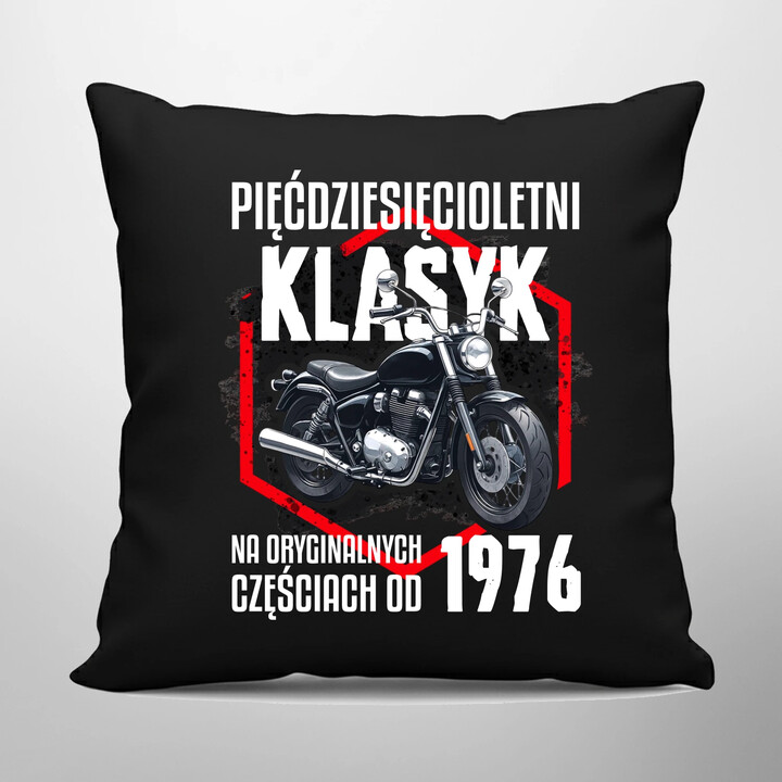 Pięćdziesięcioletni klasyk - na oryginalnych częściach od 1976 - czarna poduszka na prezent