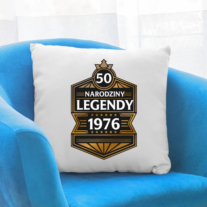 50 lat - Narodziny legendy 1976 v2 - poduszka na prezent