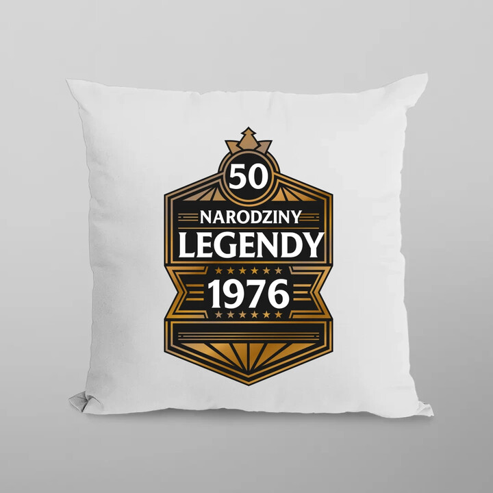 50 lat - Narodziny legendy 1976 v2 - poduszka na prezent