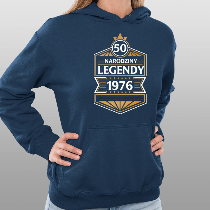 50 lat - Narodziny legendy 1976 v2 - damska bluza na prezent