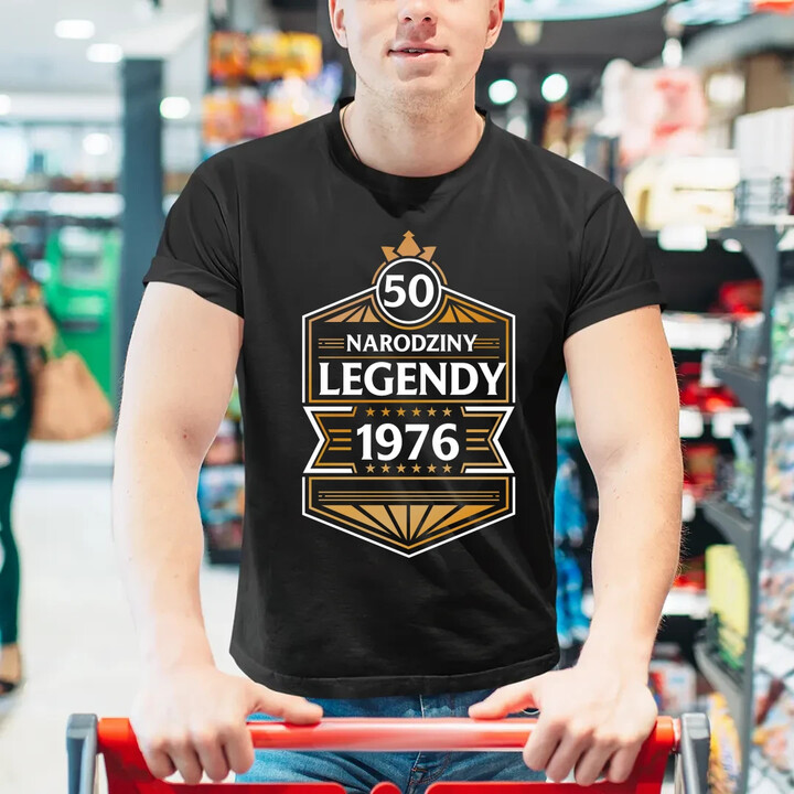 50 lat - Narodziny legendy 1976 v2 - męska koszulka na prezent
