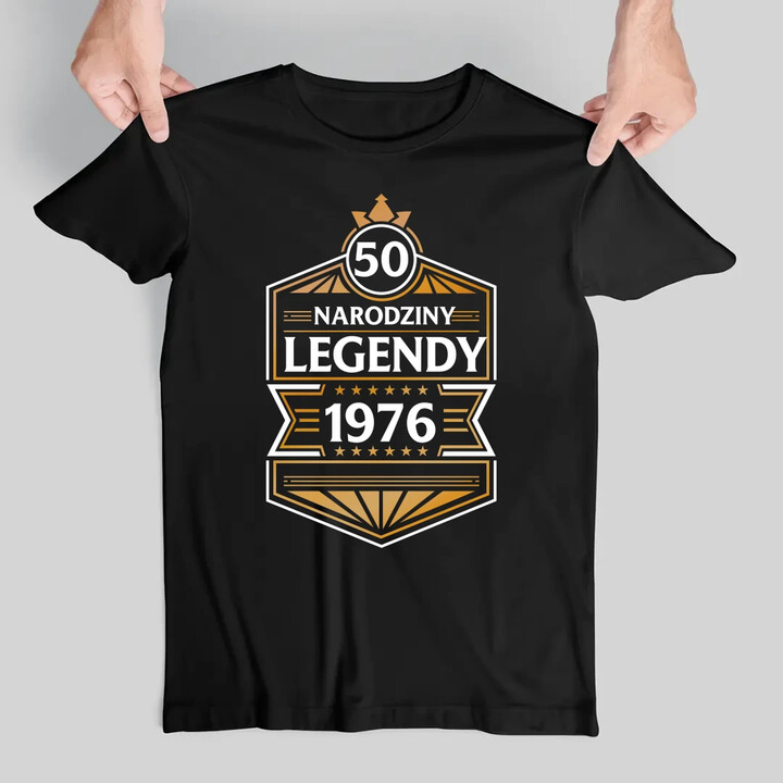 50 lat - Narodziny legendy 1976 v2 - męska koszulka na prezent