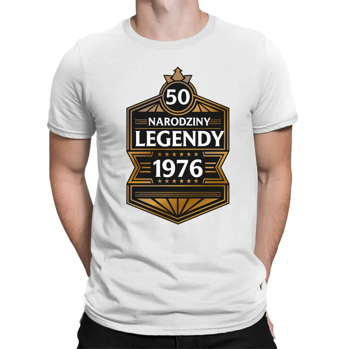 50 lat - Narodziny legendy 1976 v2 - męska koszulka na prezent