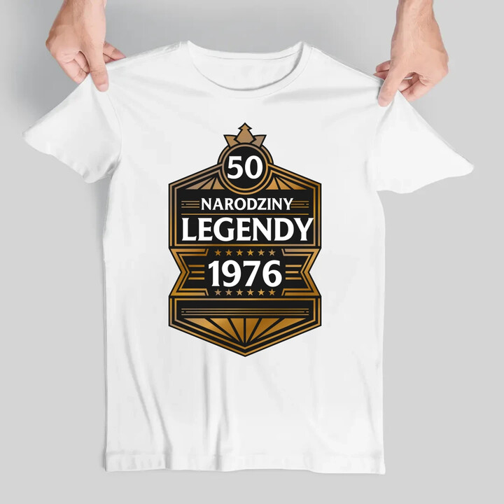 50 lat - Narodziny legendy 1976 v2 - męska koszulka na prezent