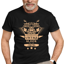 Vintage klasyk - 1976 - męska koszulka na prezent