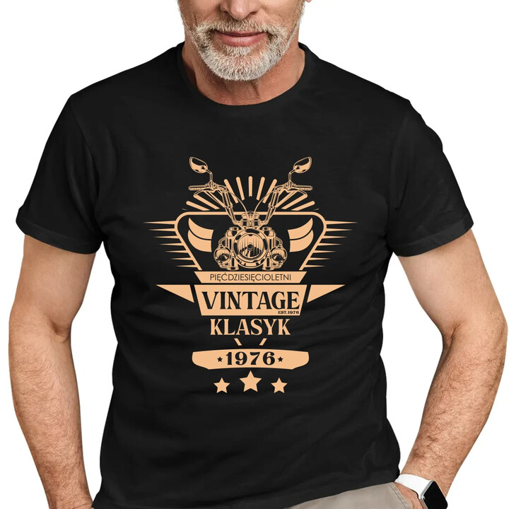 Vintage klasyk - 1976 - męska koszulka na prezent