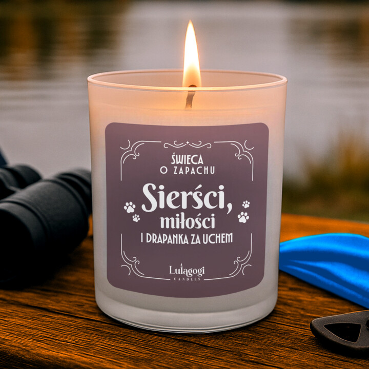 Świeca o zapachu sierści, miłości i drapanka za uchem - świeczka zapachowa na prezent