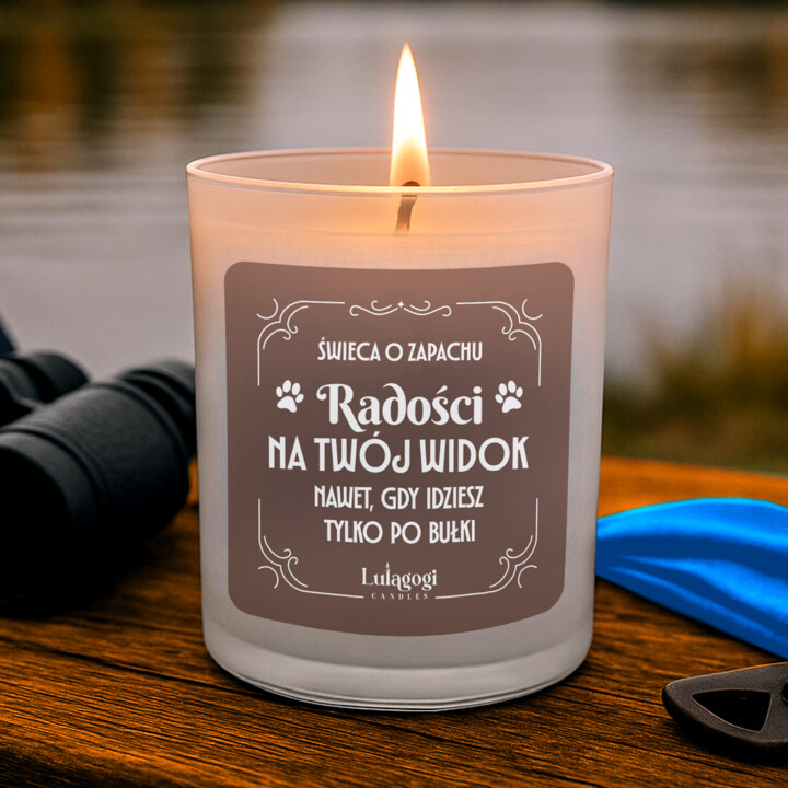 Świeca o zapachu radości na Twój widok (nawet, gdy idziesz tylko po bułki) - świeczka zapachowa na prezent