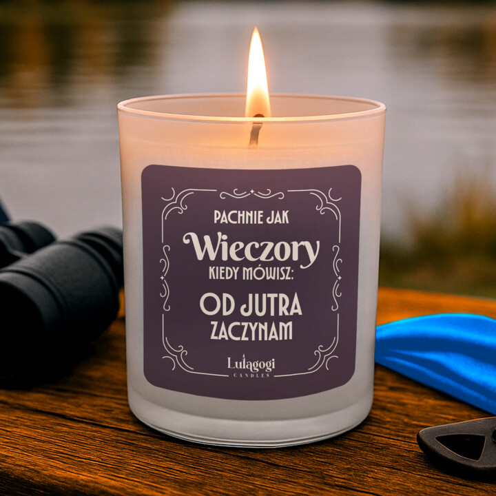 Pachnie jak wieczory, kiedy mówisz: od jutra zaczynam - świeczka zapachowa na prezent