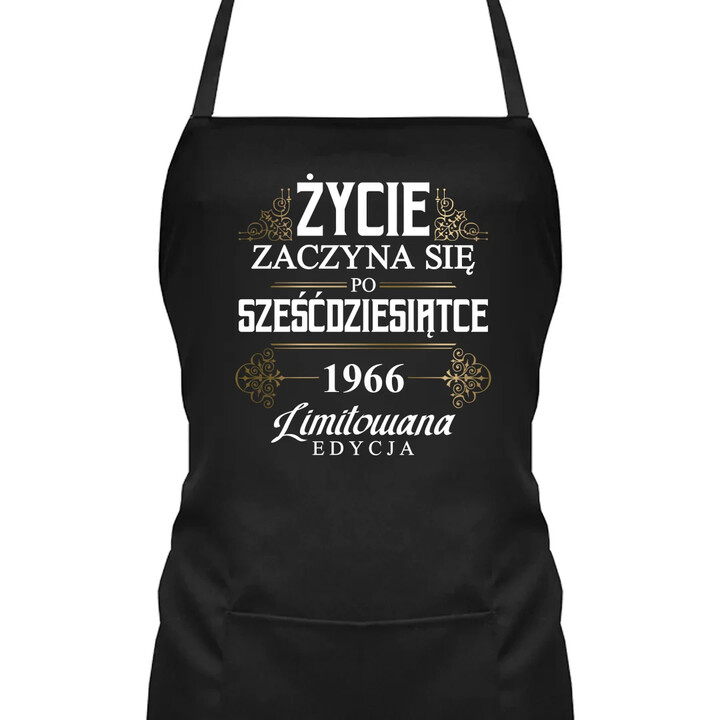 Życie zaczyna się po sześćdziesiątce 1966 Limitowana edycja - fartuch na prezent