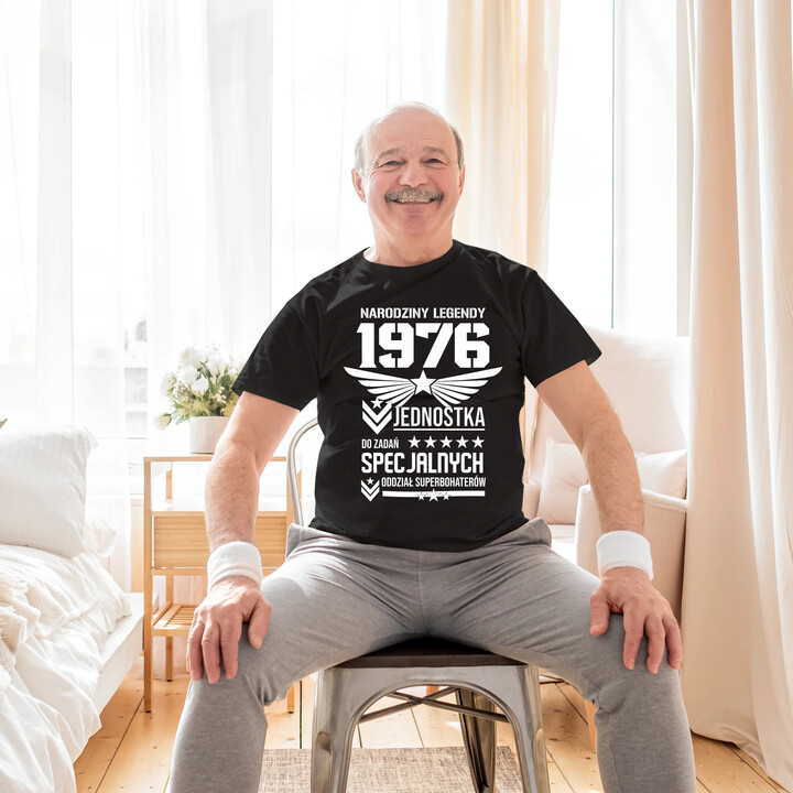 Narodziny legendy 1976 - Oddział Superbohaterów - męska koszulka na prezent