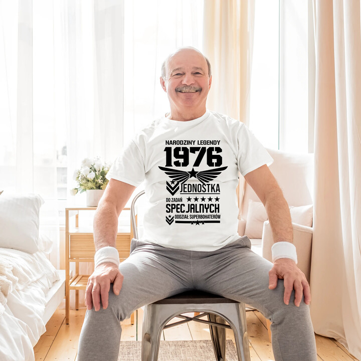 Narodziny legendy 1976 - Oddział Superbohaterów - męska koszulka na prezent