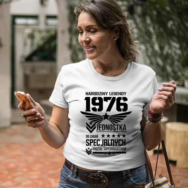 Narodziny legendy 1976 - Oddział Superbohaterów - damska koszulka na prezent