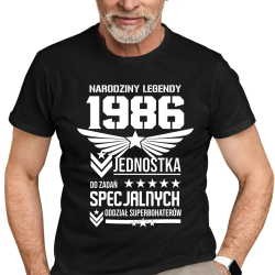Narodziny legendy 1986 - Oddział Superbohaterów - męska koszulka na prezent