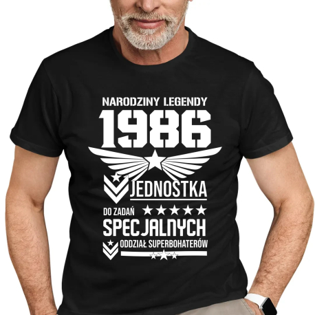 Narodziny legendy 1986 - Oddział Superbohaterów - męska koszulka na prezent