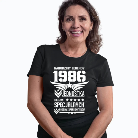 Narodziny legendy 1986 - Oddział Superbohaterów - damska koszulka na prezent