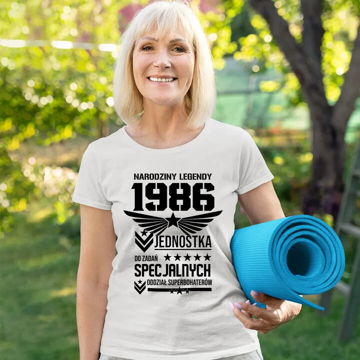 Narodziny legendy 1986 - Oddział Superbohaterów - damska koszulka na prezent