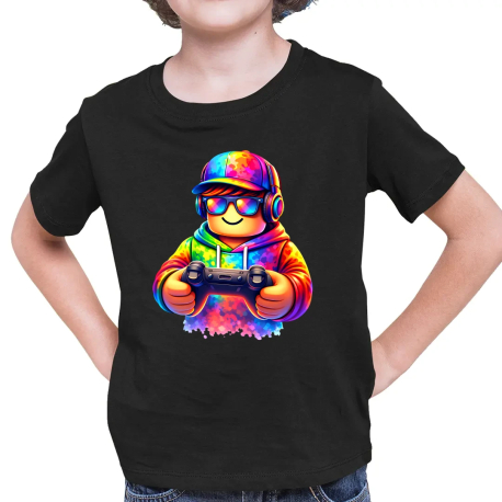 Gracz - dla fanów gry Roblox - dziecięca koszulka na prezent