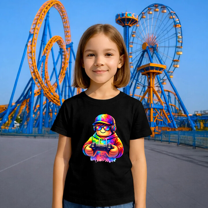 Gracz - dla fanów gry Roblox - dziecięca koszulka na prezent
