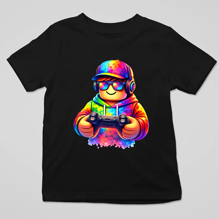 Gracz - dla fanów gry Roblox - dziecięca koszulka na prezent