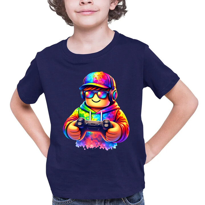 Gracz - dla fanów gry Roblox - dziecięca koszulka na prezent
