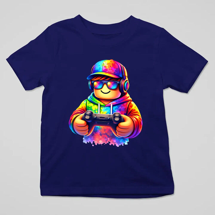Gracz - dla fanów gry Roblox - dziecięca koszulka na prezent