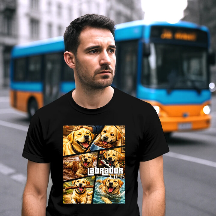 Labrador life - męska koszulka na prezent