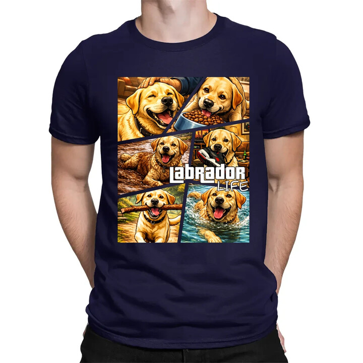 Labrador life - męska koszulka na prezent
