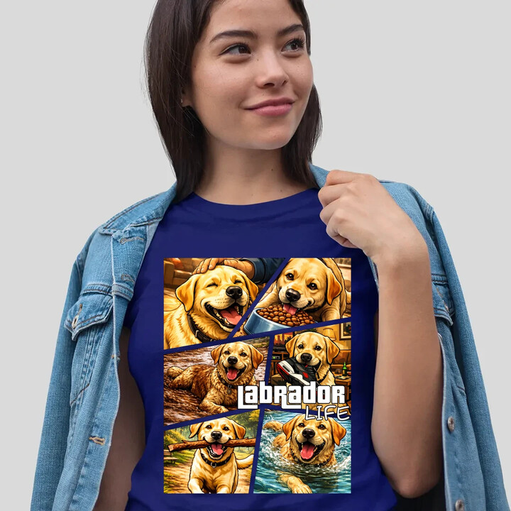 Labrador life - damska koszulka na prezent