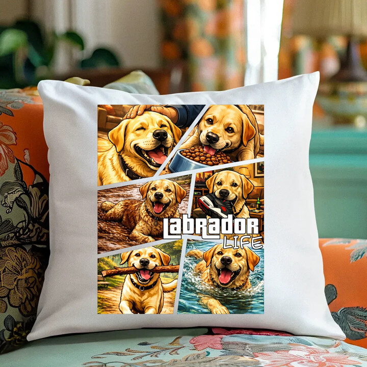Labrador life - poduszka na prezent