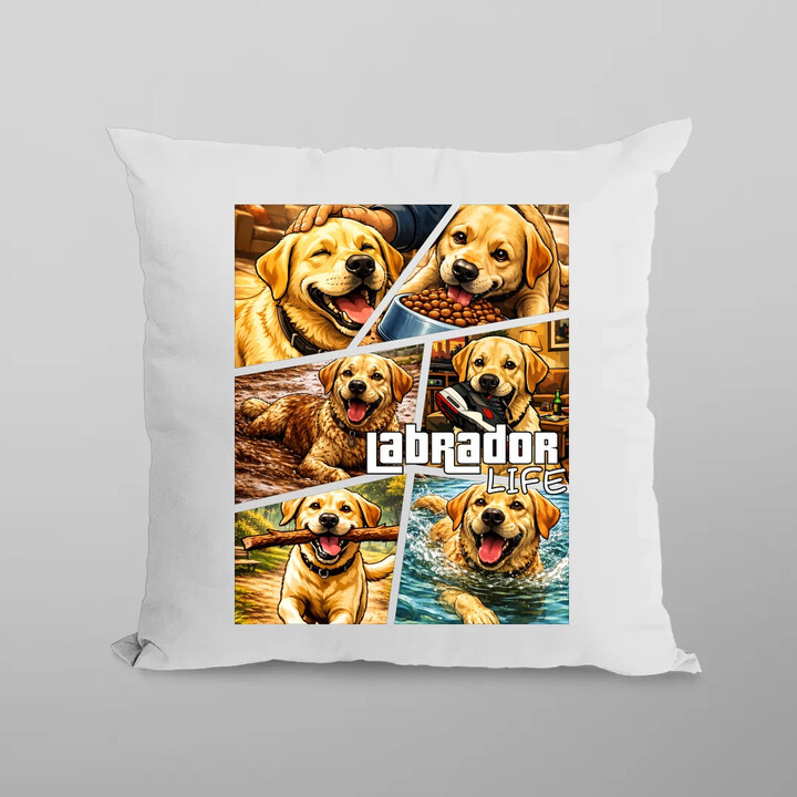 Labrador life - poduszka na prezent