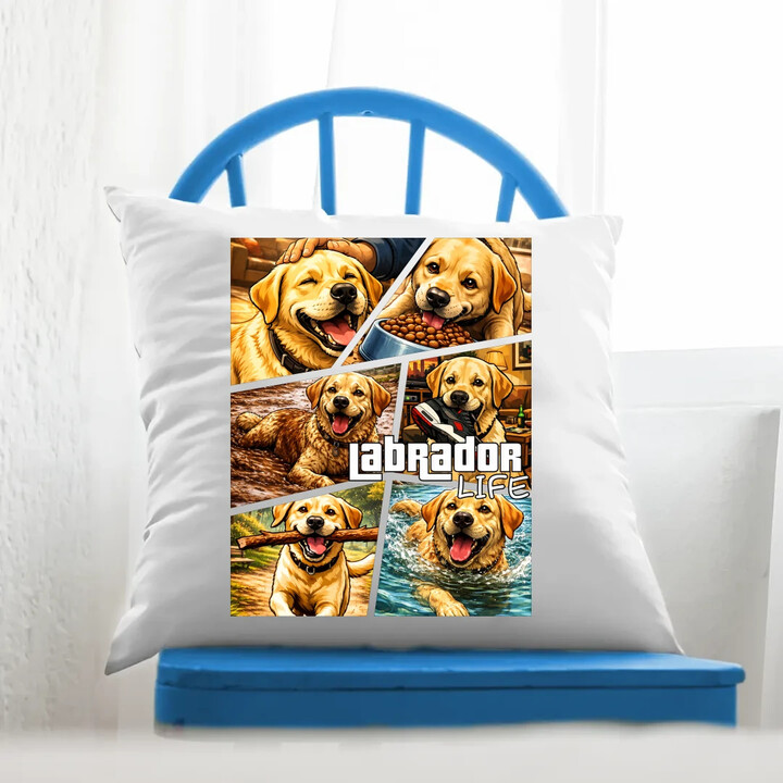 Labrador life - poduszka na prezent